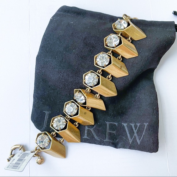 J.CREW Gold and Cubic Zirconia Statement Bracelet - Picture 2 of 5